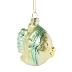 Kersthanger maanvis - multikleur - 8x7x3.5 cm