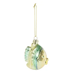 Kersthanger maanvis - multikleur - 8x7x3.5 cm