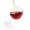 Kersthanger rode wijn - rood - ø4.5x10.5 cm
