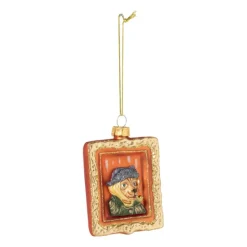 Kersthanger schilderij hond - diverse varianten - glas