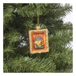 Kersthanger schilderij hond - diverse varianten - glas