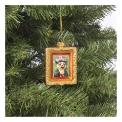 Kersthanger schilderij hond - diverse varianten - glas