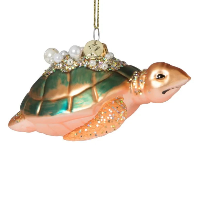 Kersthanger schildpad - glas - 4x9.4x9 cm