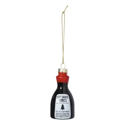Kersthanger sojasaus - zwart/rood - ø3.5x7.3 cm