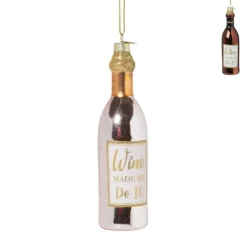 Kersthanger wijnfles - diverse varianten - ø3.7x13.8 cm