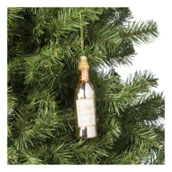 Kersthanger wijnfles - diverse varianten - ø3.7x13.8 cm