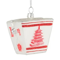 Kersthanger wok to go - glas - 11x11x7.5 cm