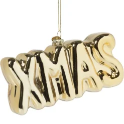 Kersthanger XMAS - glas - 7.5x15x3.5 cm
