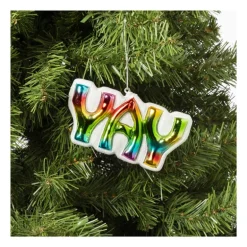 Kersthanger YAY - glas - 6.6x12.7x2.6 cm