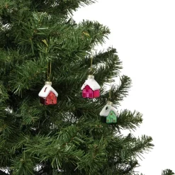 Kersthangers mini - huisjes - set van 3