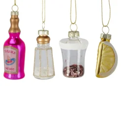 Kersthangers tequila - multikleur - set van 4