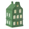 Kersthuisje - groen - 11x5.5x5.5 cm