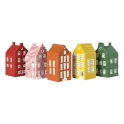 Kersthuisje - groen - 11x5.5x5.5 cm