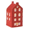 Kersthuisje - rood - 11x5.5x5.5 cm