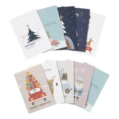 Kerstkaarten box kleur - set van 10
