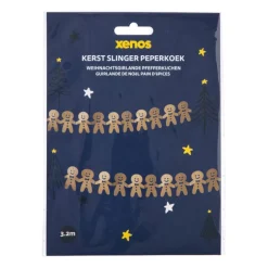 Kerstslinger gingerbread - bruin - 3.2 meter