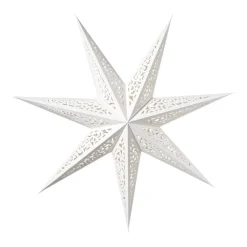 Kerstster papier - wit - 60 cm