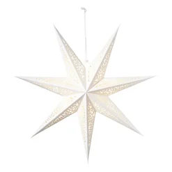 Kerstster papier - wit - 60 cm