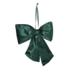 Kerststrik velvet medium - groen - 19x24 cm