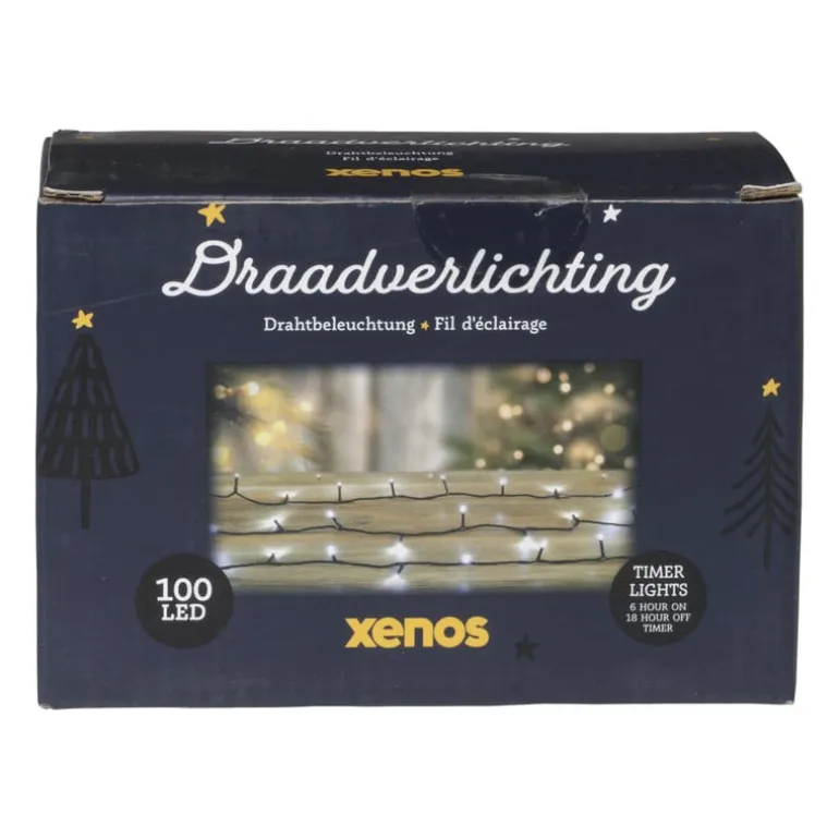 Kerstverlichting LED - klassiek wit - 100 lampjes - 7.5 meter
