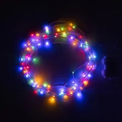 Kerstverlichting LED - multikleur - 100 lampjes - 30 cm