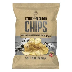 Kettle Cooked Chips - zeezout en peper - 150 gram