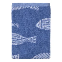 Keukendoek vissen - blauw/wit - 50x50 cm