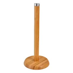 Keukenrolhouder bamboe - ⌀14x33 cm