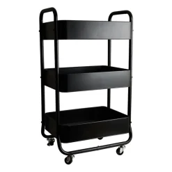 Keukentrolley - zwart - 44x30x78.6 cm