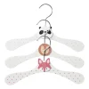 Kinder kledinghanger dieren - wit - set van 3