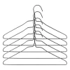 Kledinghangers - zwart - set van 5