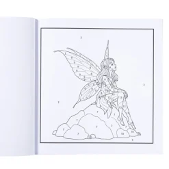 Kleurboek op nummer fantasiefiguren - 20x20 cm