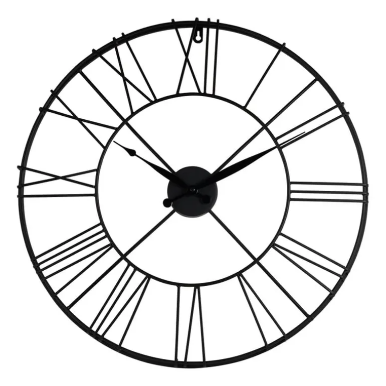 Klok Boston zwart - ø57 cm