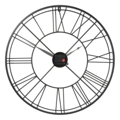 Klok Boston zwart - ø57 cm