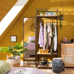 Klok Boston zwart - ø57 cm