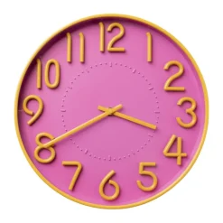 Klok pop-art - roze/oranje - ø30 cm