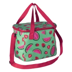 Koeltas watermeloen - groen/roze - 26x21x16 cm
