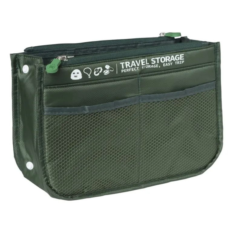 Koffer/tas organizer - groen - 26x9x17 cm