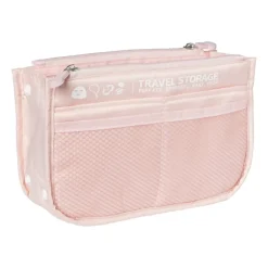 Koffer/tas organizer - roze - 23.5x7x14 cm
