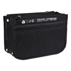 Koffer/tas organizer - zwart - 26x9x17 cm