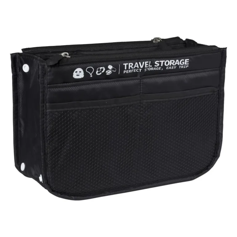 Koffer/tas organizer - zwart - 26x9x17 cm