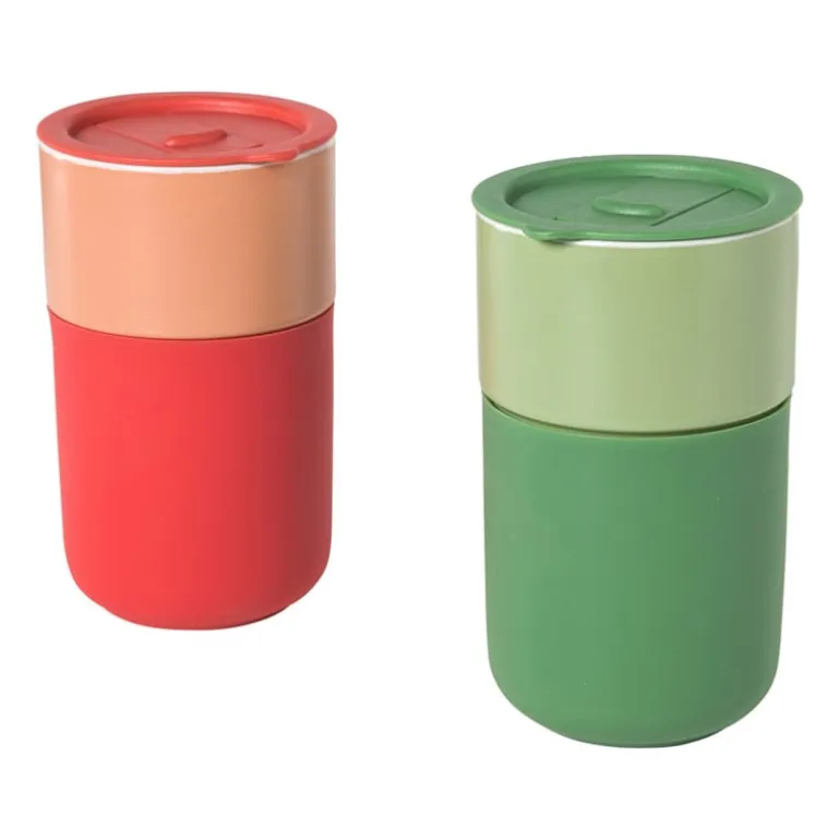 Koffiebeker to go - oranje - 360 ml