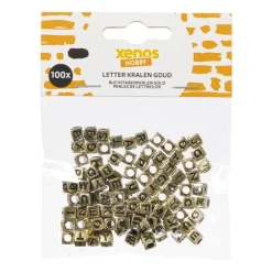 Kralen met letters - goud - set van 100