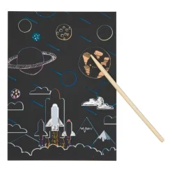 Krasboek ruimtefiguren - 13x18 cm