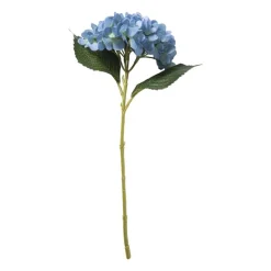 Kunstbloem hortensia - blauw - 46 cm