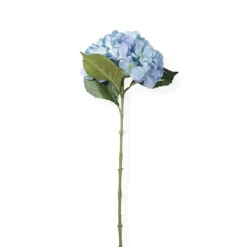Kunstbloem hortensia - blauw - 63 cm