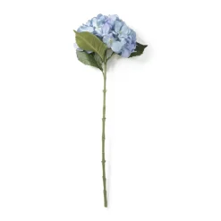 Kunstbloem hortensia - blauw - 63 cm