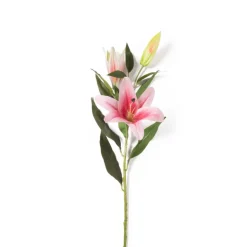 Kunstbloem lelie - roze - 91 cm