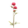 Kunstbloem met 3 chrysanten - fuchsia - 68 cm