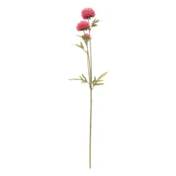 Kunstbloem met 3 chrysanten - fuchsia - 68 cm
